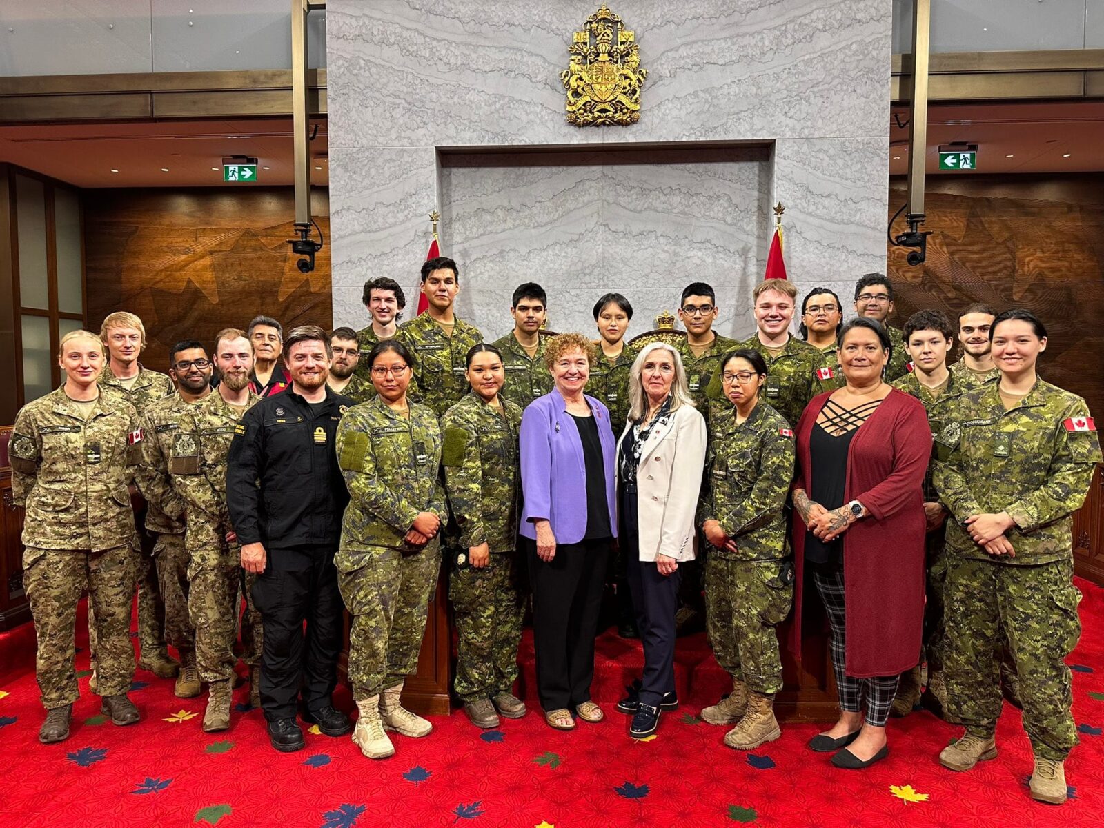 Indigenous Leadership Opportunity Year Cadets at the Senate of Canada