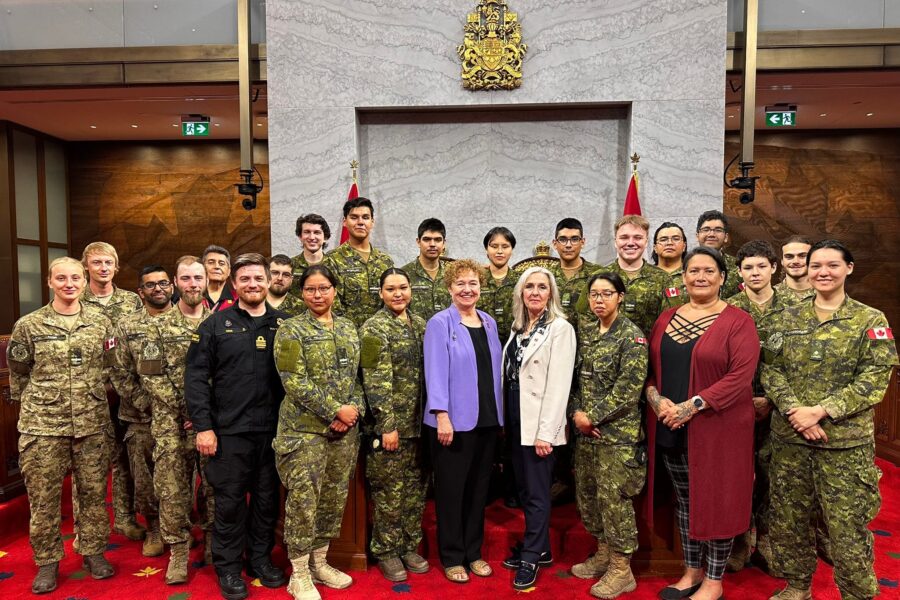 Indigenous Leadership Opportunity Year Cadets at the Senate of Canada